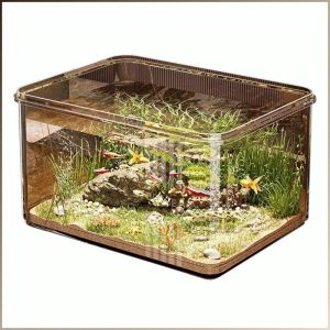 Transparent Fish Tank Living Aesthetics Acrylic Aquarium Natural Ecology Functionality Square