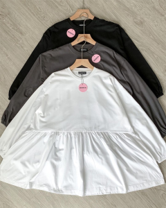 Ruffle Top Kaos Busui Friendly Oversize Blouse Kaos Bukaan Kanan Kiri