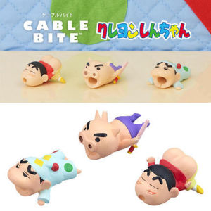 LOPU Anime Cartoon Cord Protector for Phone Earphone Cord Bite Usb Cable Organizer Crayon Shin-chan Cable Bite Protector Cable Winder