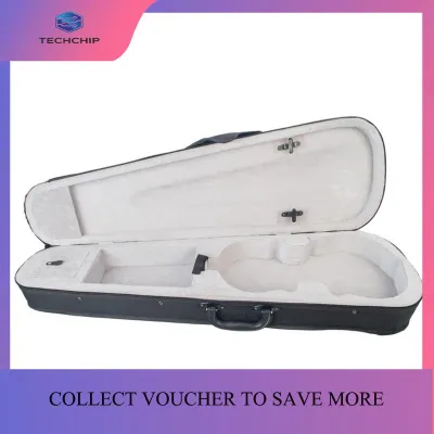 TECHCHIP-Violin Case Professional Triangular Shape Violin Hard Case -Silver Inside Violin Parts New