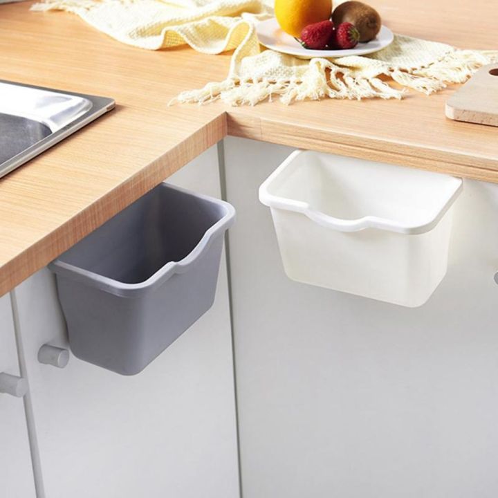 YUANZ Kitchen Cabinet Door Plastic Cleaning Tools Household Mini Hanging Waste Bins Rubbish Container Garbage Bin Storage Bucket