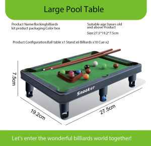 Children Mini Billiard Pool Table Set Game Billiards Miniature Billiard Cues Balls Home Party Parent-child Educational Games Interaction Game For Kids Gift