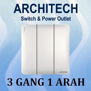 ARCHITECH INFINITY A63-K03A & A63-K03B Sakelar/CETEKAN Lampu 3 Gang
