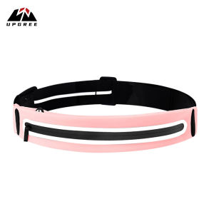 UPGREE Sports Bag Multi Functional Sports Waist Bag Adjustable Running Pouch Runners Belt Workout Waist Bag Elastic Belt Reflective Strip Slim Phone Holder Fanny Pack Waterproof Running Belt For Workout Gym Cycling