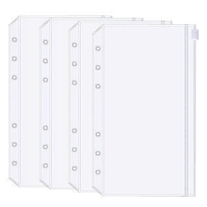 [SG In Stock]A6 Currency Organizer Cash Envelope Savings Money 6 Holes Currency Binder Zipper Loose-leaf Notebook Binder