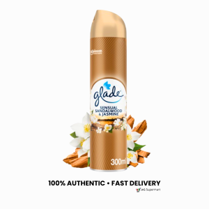 Glade Authentic Fresh Room Air Freshener Spray 300 mL Odor Eliminator Sensual Sandalwood Pure Clean Linen Relaxing Zen