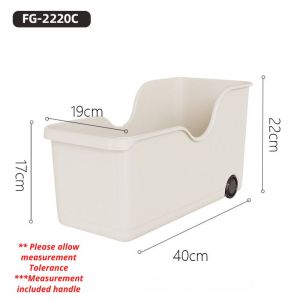 Storage Container with Wheels Storage Box for under Sink Garage Bathroom