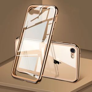 360 Full Case For iPhone 17E Case Double Sided Adsorption Metal Capa Tempering Glass Cover For iPhone 16 E 2025 Shell