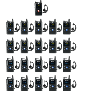 Retekess TT126 Two-way Tour Guide Audio System Walking Tour Headsets Rechargeable 25/15 Channel Wireless Explanation System For Factory ConferenceTourism Museum Church Hajj and Umrah