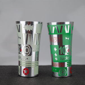 450ML Cold Cup Reusable Color Changing Cup Beer/Coffee Cup Stainless Steel Aluminum Cup