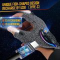 PARIGO LED Flashlight Gloves, Mens Valentines Day Gifts for Him, Boyfriend Husband Valentines Gifts for Men Son, Dad Birthday Gifts for Men Grandpa Car Repairing Fishing Camping Light Cool Gadgets. 