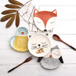 OMK Creative Design Shaped ceramic dinner plate Animal Design Salad Plate Dessert Dish