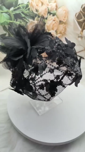 Elegant Hair Accessory For Women Feather Flower Fascinators Hat Headbands Headwear For Halloween Parties And Evening