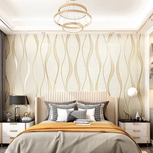 Wallpaper Dinding Kamar & Ruang Tamu Motif Wave Klasic Ukuran 8 Meter x Lebar 45 Cm