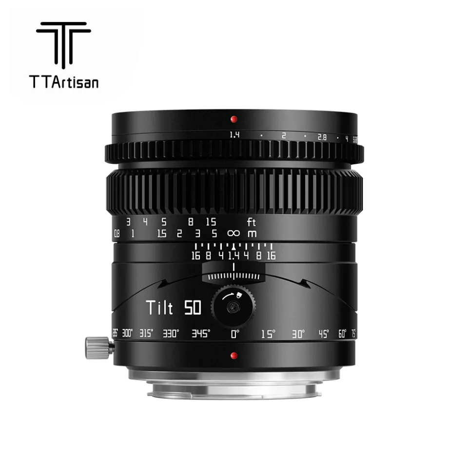 TTArtisan Tilt 50mm Full Frame Manual Lens for Studio Photography  Compatible with Sony E mount Canon RF mount Nikon Z mount Fujifilm X mount  M43