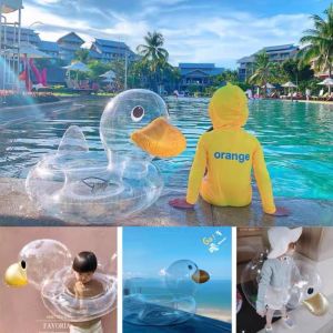[#B9] 🇲🇾 PENANG READY STOCK Kiddie Floats Transparent Duck Pelampung Itik
