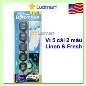 Nước hoa ô tô Febreze Air Freshener Car Vent Clips kẹp ống gió xe hơi [Hàng Mỹ]