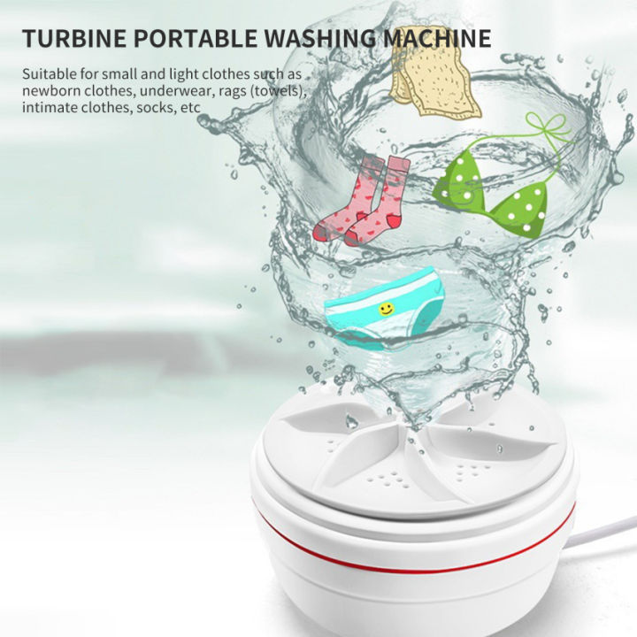 High Power 30W Ultrasound Turbo Washer Portable Mini Panty Washing