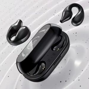 ☆NEW☆ LOCAL STOCK☆ TWS S03 Wireless Bluetooth 5.2 Ear Clip Bone Conduction Earphones Earclip Design Touch Control LED-16 Wireless Bluetooth earbuds headset earphone