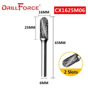 M06 Drillforce 1PC C/CX Type Tungsten Carbide Rotary File Point Burr Die Grinder Abrasive Tools Drill Milling Metal Wood Carving Bit not a set please choose the size you need.