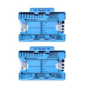 Pack of 2 ECGs 7 Step Ruler Cards Compact ECGs Assessment Tool ECGs Measurement Tool for Doctors Nurses & Students