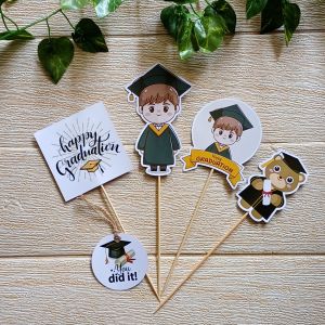 Topper Buket Wisuda / Kelulusan Sekolah untuk Hiasan / Aksesoris untuk Hadiah Graduation (Toper)