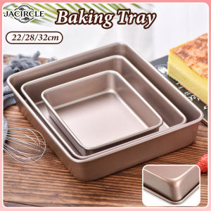 JACIRCLE 22/28/32cm Premium Deepen Thicken Baking Tray Non-stick Square Pan Cake Mould Bakeware Acuan Kek