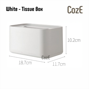 CozE ABS Material Desktop Tissue Box With Spring and AntiSlip Mat Suitable For Multiple Tissue Paper