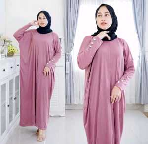 Rosalina Abaya Knit - Gamis Jumbo Muslim Panjang