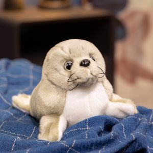 ELFINL Stuffed Animals Seals Plush Toy Sea World Big Eyes Stuffed Seals Lovely Soft Cute Sea Lion Plush  Decor