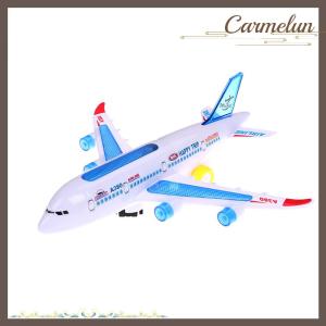 [Carmelun] Plastic airbus A380 model airplane electric flash light sound kids toys