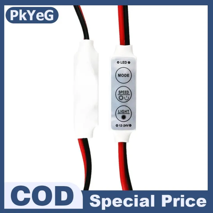 Led Strip Controller 3 Key PkYeG Mini Three-key Monochrome Controller LED Strip Module 3-key ...