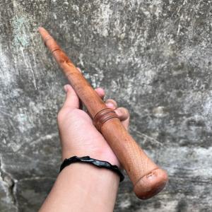 Tongkat Komando Kayu Stigi Model Profil Panjang 35cm