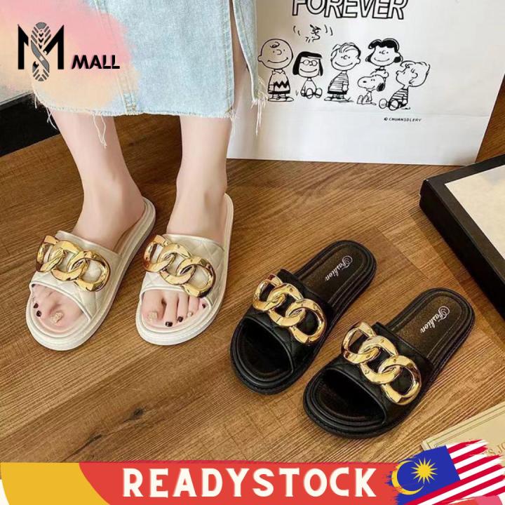 SM CHAIN SANDALS WOMEN SELIPAR CANTIK OOTD | Lazada