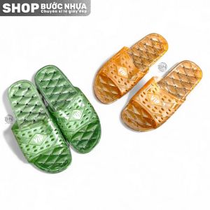 Dép nhựa dẻo nam Dép đi nhà tắm văn phòng có lỗ thoát nước nhựa nguyên chất có chữ vip rửa nước thoải mái chống trơn trượt