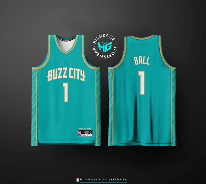 HISGRACE NBA CITY EDITION BASKETBALL CONCEPT BUZZ CITY CYAN FULL ...