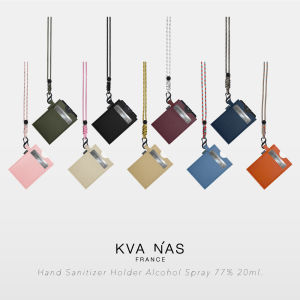 Hand Sanitizer Holder เคสใส่แอลกอฮอล์ 20 ml. และใส่บัตรสำหรับคล้องคอ โทนสีเข้ม มีสายคล้องให้เลือกเยอะ ปรับความยาวสายได้