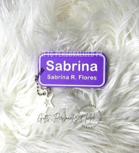 Personalized 3D Print Whistle Keychain Bag Tag with Star charm | Emergency Whistle Customized