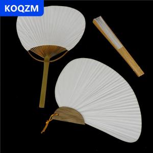 [COD] KOQZM 1 chiếc quạt giấy cầm tay thanh lịch gấp gọn màu trắng ủng hộ tiệc cưới