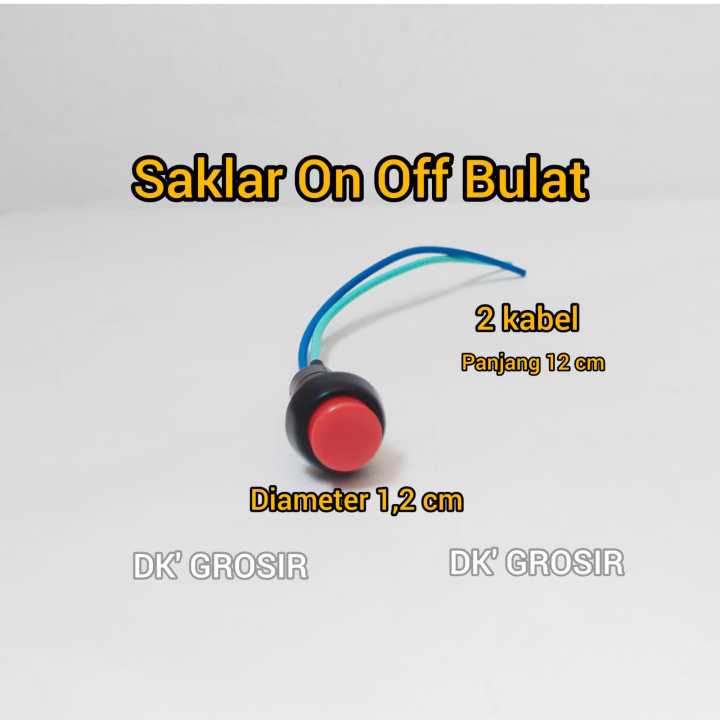 Saklar On Off Bulat Push Button Universal 2 Kabel | Lazada Indonesia