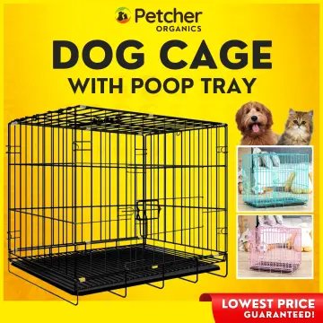 Petcher Heavy Dog Cage FREE Poop Tray Collapsible Large Cage for Big Dog Cat Pet Cage with Removable Tray Rabbit Pet Cage Lazada PH