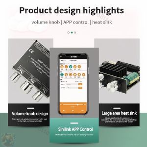 Compact Bluetooth Audio Amplifier ZK-TB21 TDA7498E 2.1 Channel High Fidelity Subwoofer