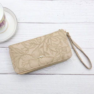 New Printed Wallet Womens Long Large Capacity Fresh Flower Embroidery Clutch High-End National Style R Long Wallet