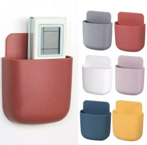 [SG SELLER] 1Pc Wall Mounted Kitchen Storage Box Remote Control Storage Organizer Case For Air Conditioner TV Mobile Phone Plug Holder Stand Rack