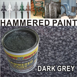 1L ( DARK GREY ) HAMMERED PAINT ( METALLIC PAINT HEAVY DUTY ) HAMMERTONE / HAMMERITE Direct rust Metal paint /CAT BESI TAHAH KALAT