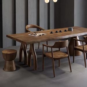 ⚡New Chinese Style Design Dining Table Luxury Wooden Beautiful Spacious Durable Dining Tables Cafe Mesas De Jantar Home Furniture
