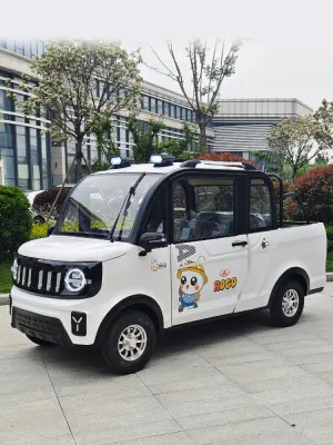 New energy electric four-wheeled pickup truck household small cargo scooter with bucket passenger and cargo dual-purpose battery car