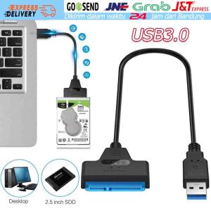 Adapter Converter Hard Disk SATA to USB3.0 untuk HDD 2.5Inch SSD Converter USB to SATA(22pin)