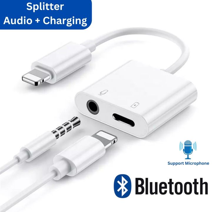 Kabel Splitter Lightning Audio 2in1 Adapter Converter Headphone