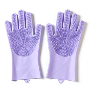 Pet Bath Gloves Silicone Gloves Anti-scratch Anti-bite Comfortable Massage Bath Pet Clean Product